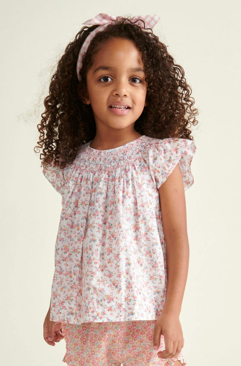 Hand-Smocked Girls Blouse Amarantha