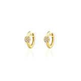 Twinkle Blossom Huggie Hoop Earrings