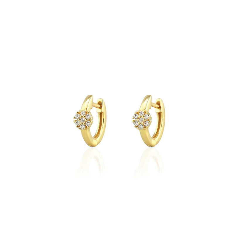 Twinkle Blossom Huggie Hoop Earrings