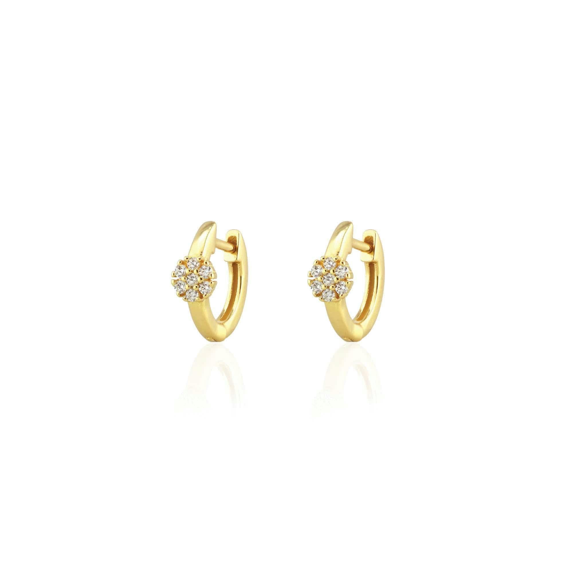 Twinkle Blossom Huggie Hoop Earrings