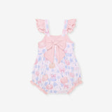 Posh Pumpkins Bow Back Bubble Romper