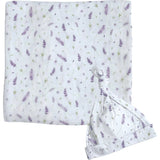 Bamboo Muslin Swaddle Blanket & Topknot Set - Butterflies