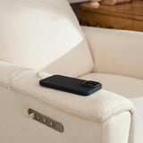 Willa Pro Power Glider Recliner w/ Power Lumbar in Performance Cream Eco-Weave