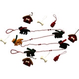 Dog Themed Christmas Decoration Set for Table Top Trees - 9 Pieces