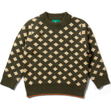From One To Another Cotton Comfy Long Sleeve Snug Knit Jumper, Green