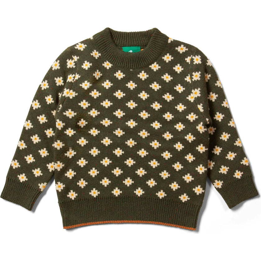 From One To Another Cotton Comfy Long Sleeve Snug Knit Jumper, Green