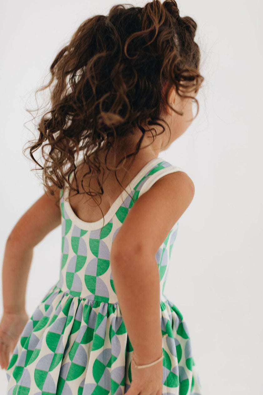 Sleeveless Twirl Dress in Retro Twirl