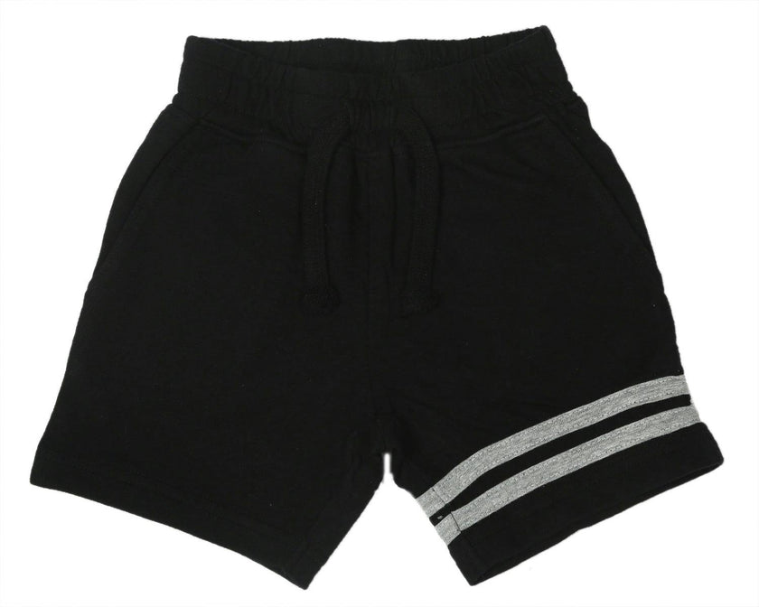Kids Sweat Shorts - Black Stripe