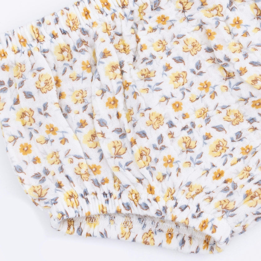 Yellow Country Roses - Ruffle Dress and Bloomer