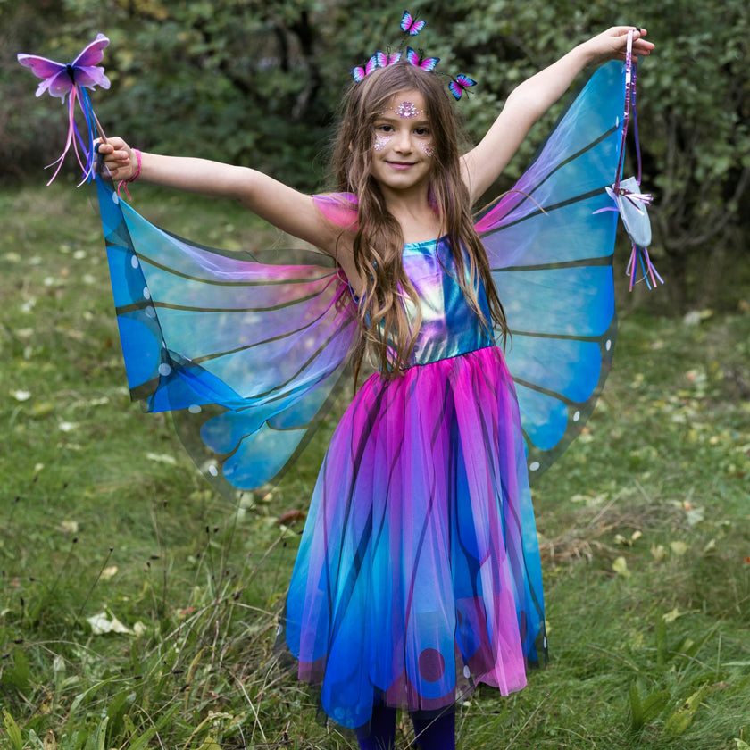 Butterfly Twirl Dress with Wings & Headband