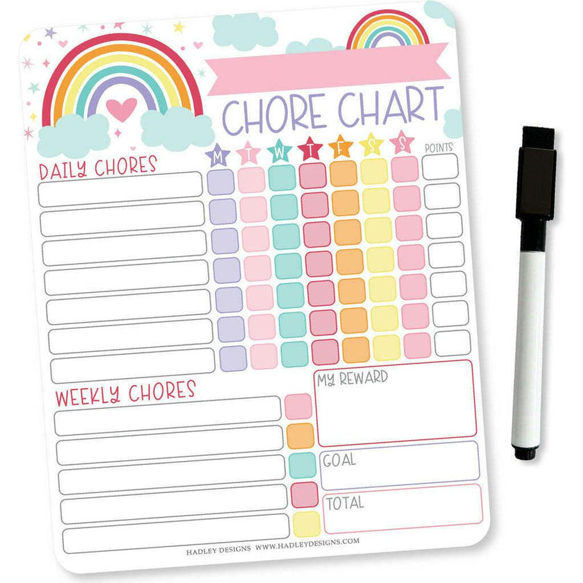 Colorful Kids Reward Sticker Charts & Day-N-Night Routine Charts Bundle