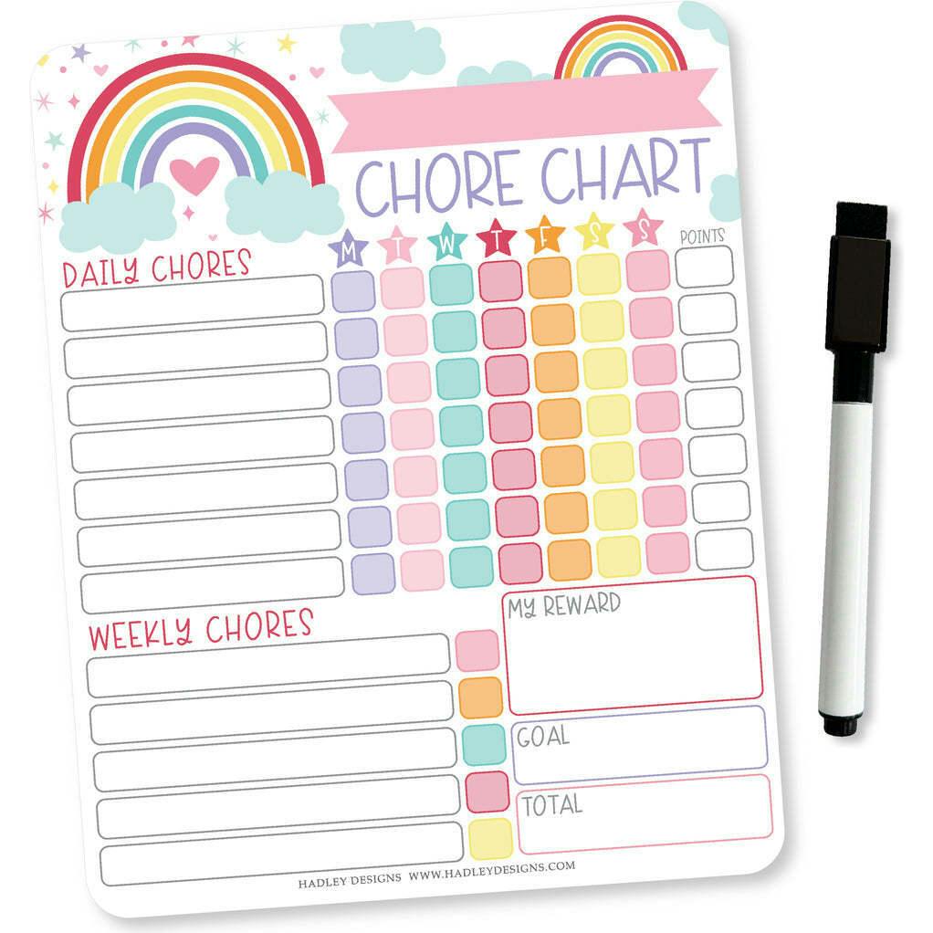 Colorful Kids Reward Sticker Charts & Day-N-Night Routine Charts Bundle