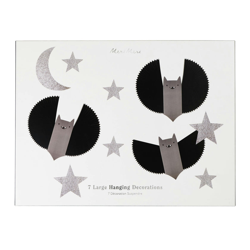 Large Bat, Stars & Moon Hanging Decorations