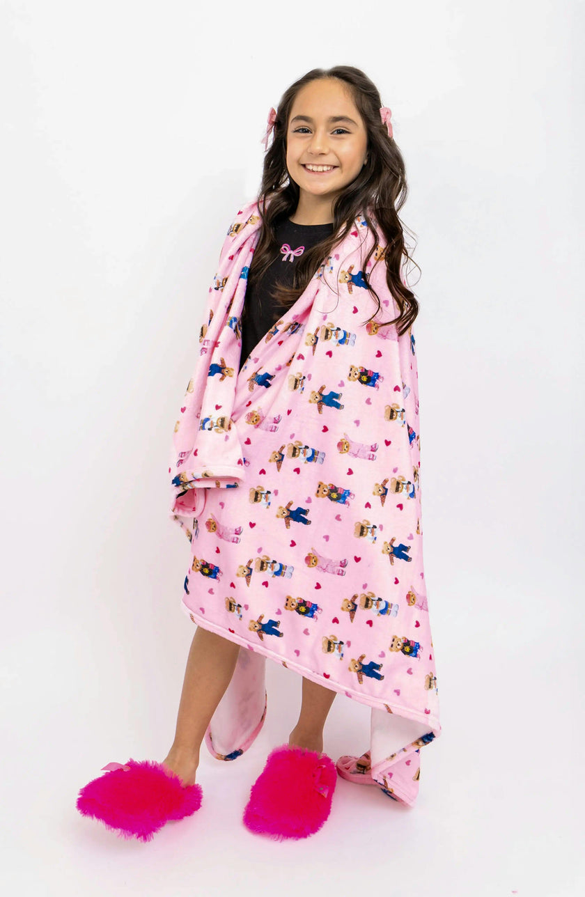 Teddy Bear Plush Blanket