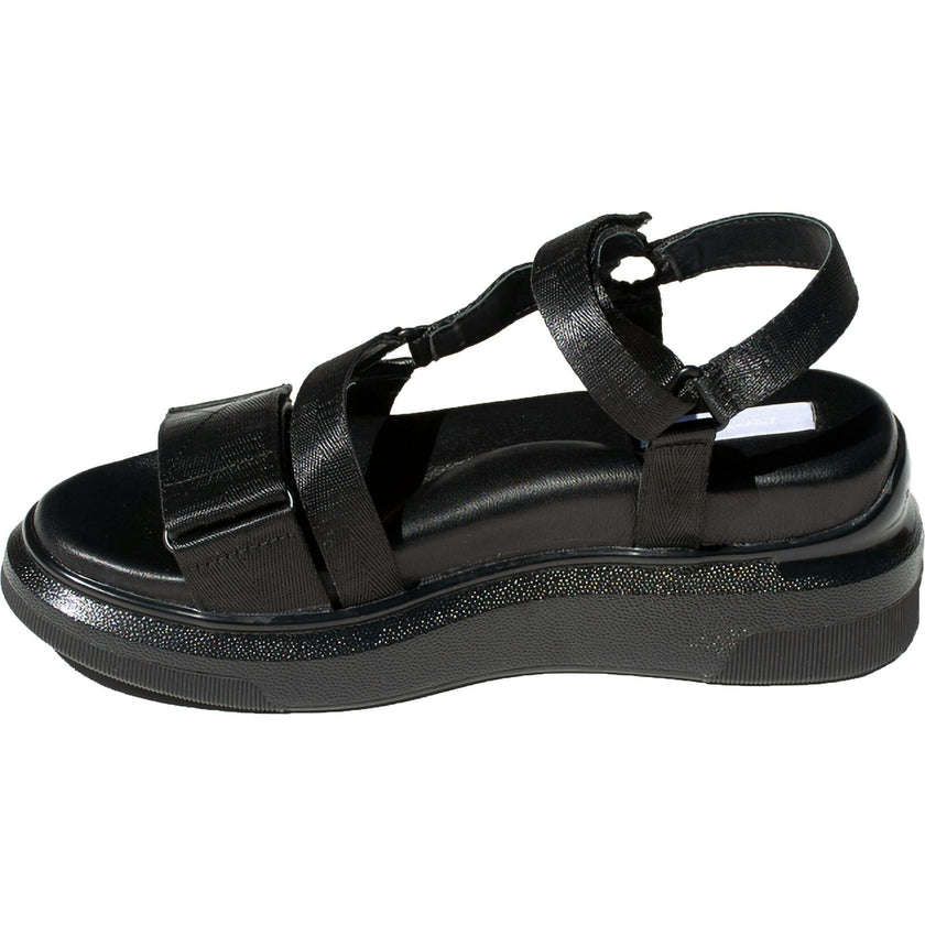 Women's Velcro Sandal, Black