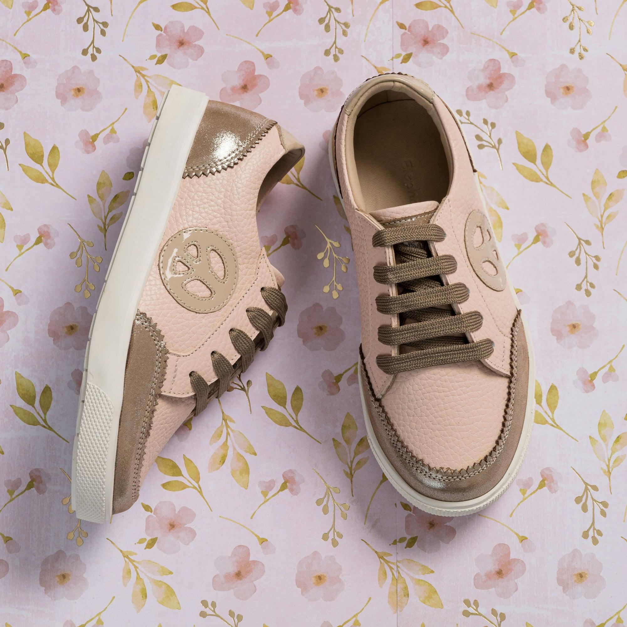 All American Sneaker | Textured Pink Leather