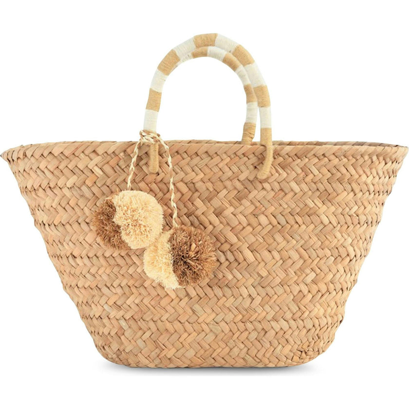 Women's St Tropez Straw Pom Pom Tote Bag