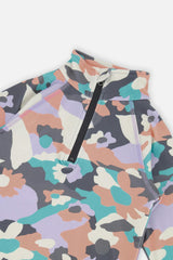 Two Piece Thermal Underwear Coral Camouflage Print