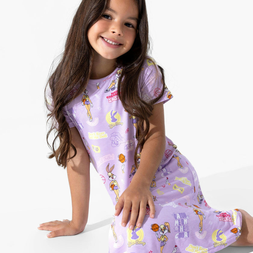 Lola Bunny Bamboo Girls' Short Sleeve Dress