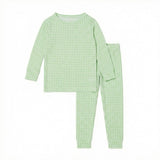 Pistachio Gingham Bamboo Toddler Pajama Set