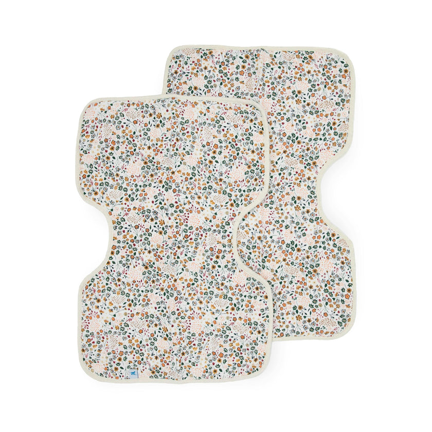 Cotton Muslin Burp Cloth 2 Pack - Pressed Petals