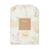 Violet Floral Cotton Fitted Crib Sheet