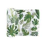 Cotton Muslin Swaddle Blanket - Tropical Leaf
