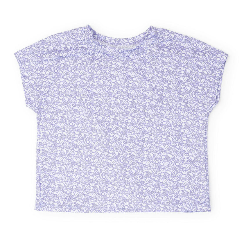 Sloane Girls' Short Sleeve Performance Top by LH Sport - Petal Pop Purple