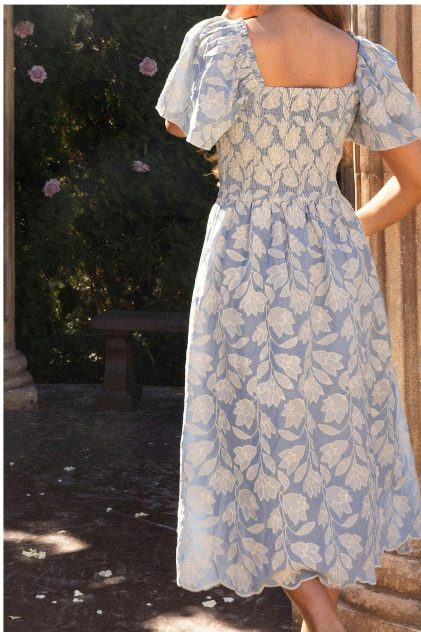 Ophelia Dress in Mosaic Embroidery