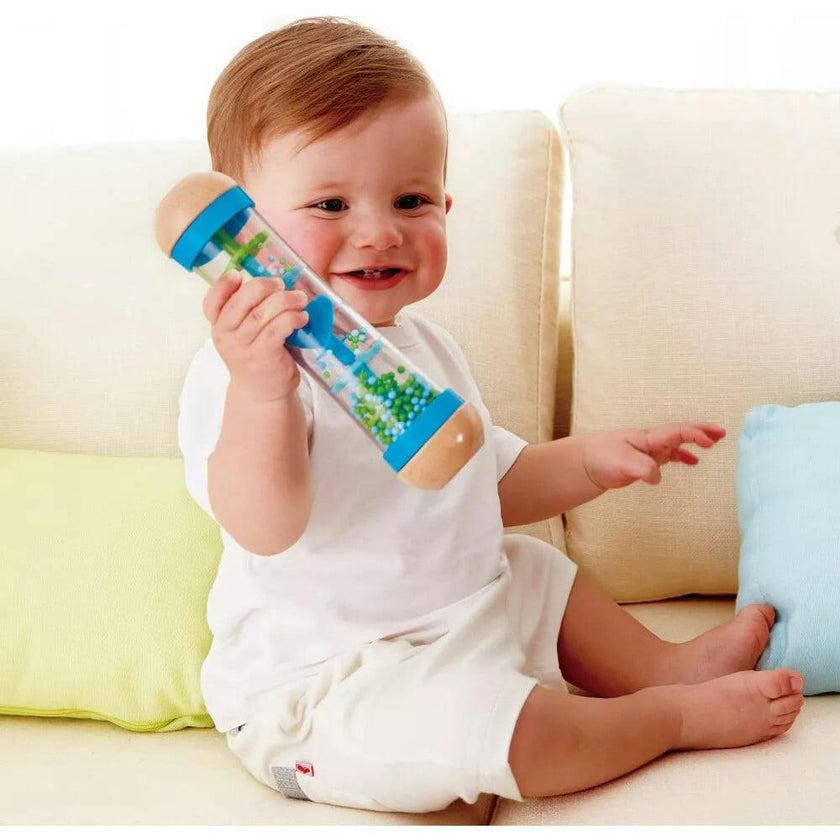 Hape: Beaded Raindrops - Blue- Wooden Soothing Sounds Toy