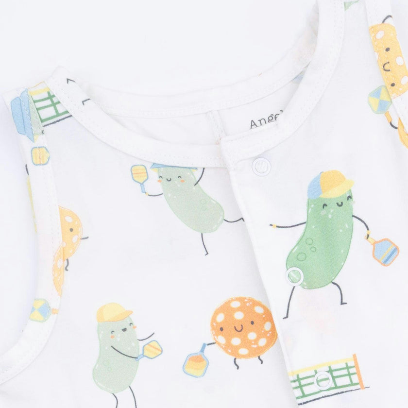 Pickles Playing Pickleball - Sleeveless Shortie Romper