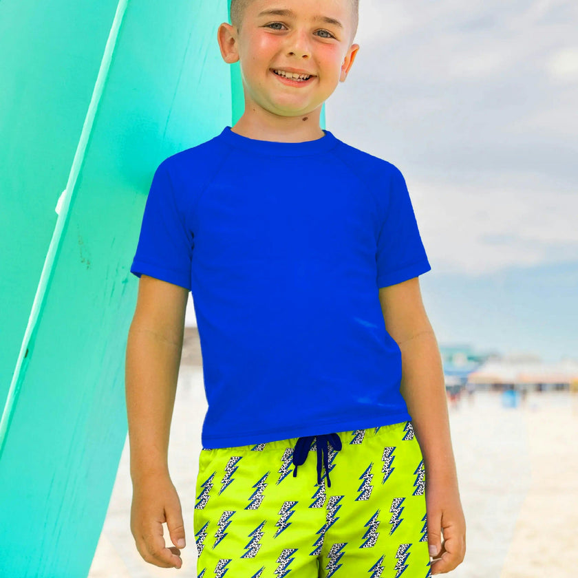 Dylan Boys Lightning Bolt Print Board Shorts