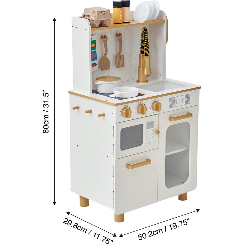 Little Chef Memphis Small Play Kitchen - White/Gold