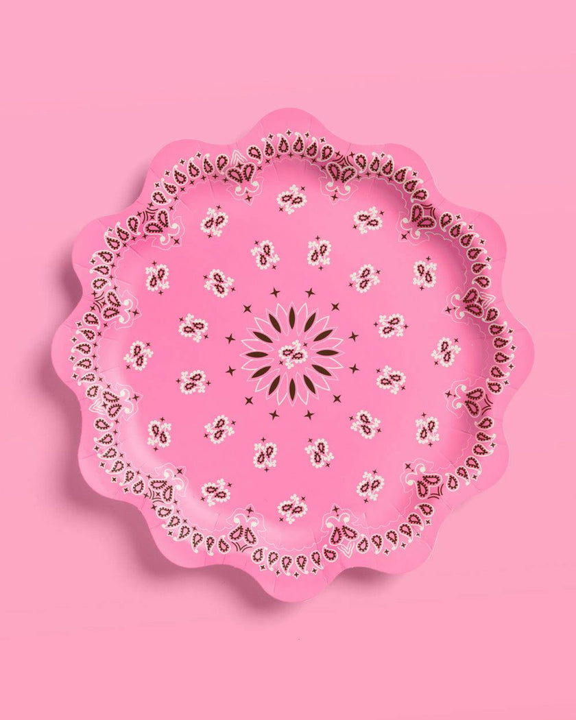 Cowgirl Plates - 24 foil paper plates
