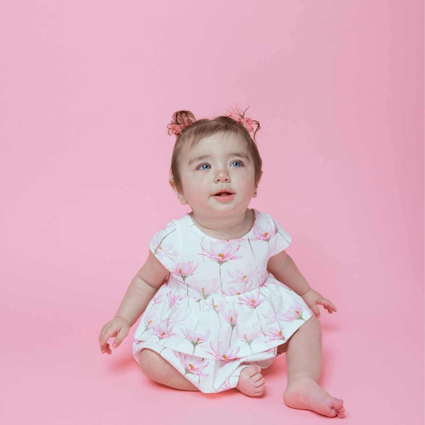 Round Neck 2-Layered Dress With Matching Bloomers