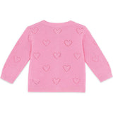 BONTON Lilet Coeur Baby Cardigan - Rose Fiesta