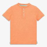 Kids heathered henley tee