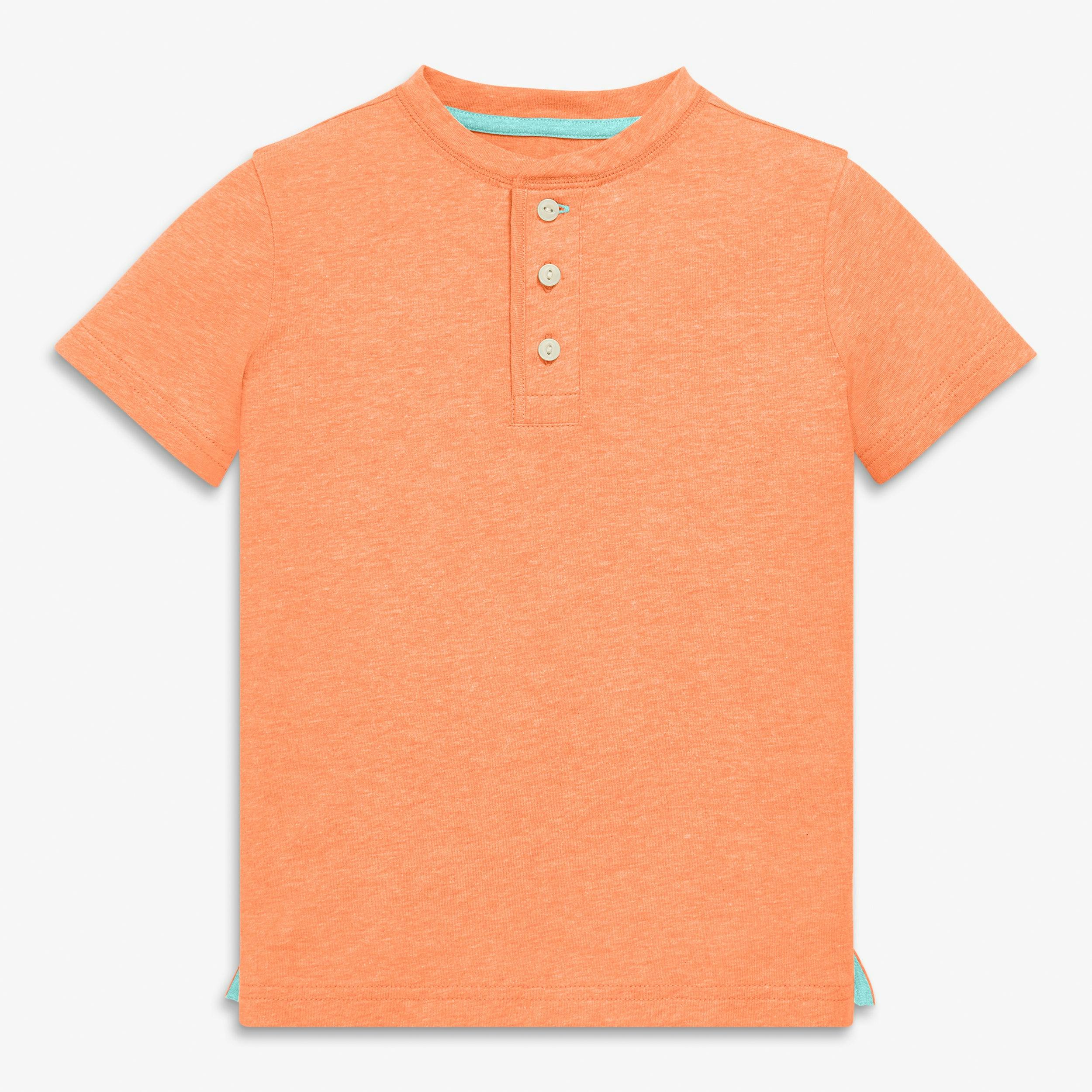 Kids heathered henley tee