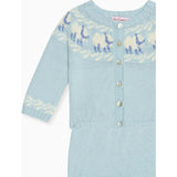 Light Blue Cordero Cotton Baby Knitted Set