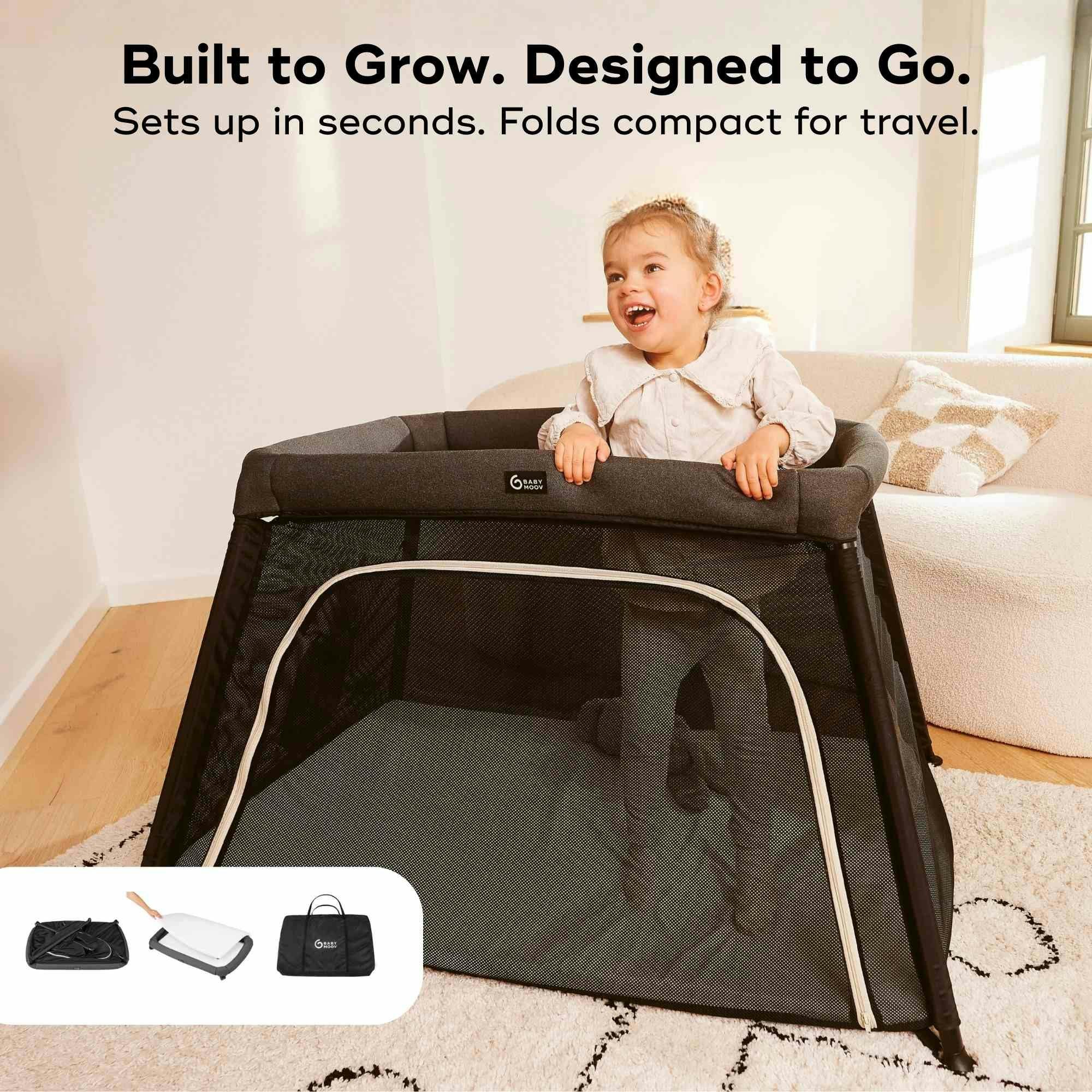 Moov and Comfy 3-in-1 Travel Crib and Play Yard