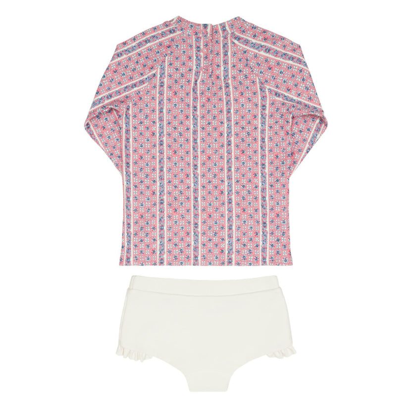 girls rosa vine rashguard set