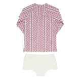 girls rosa vine rashguard set