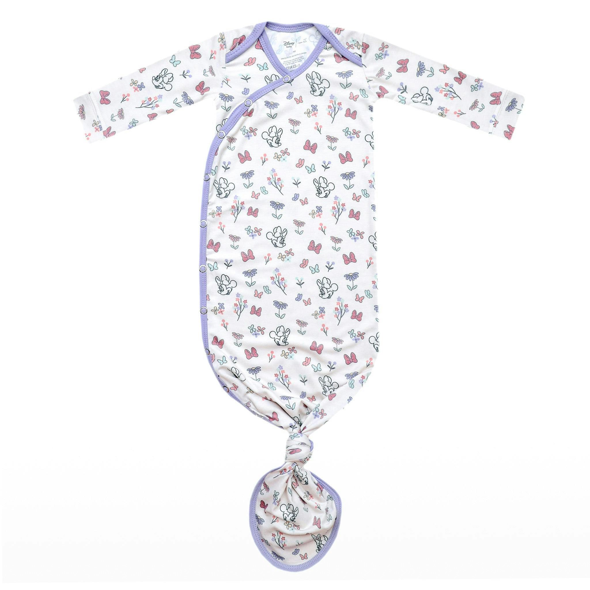 Newborn Knotted Gown - Minnie Mouse's Bowquet