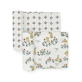 Stretch Knit Swaddle Blanket 2 Pack - Bunnies and Tulips
