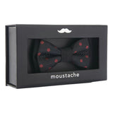 Black with Red Polka Dots Bowtie