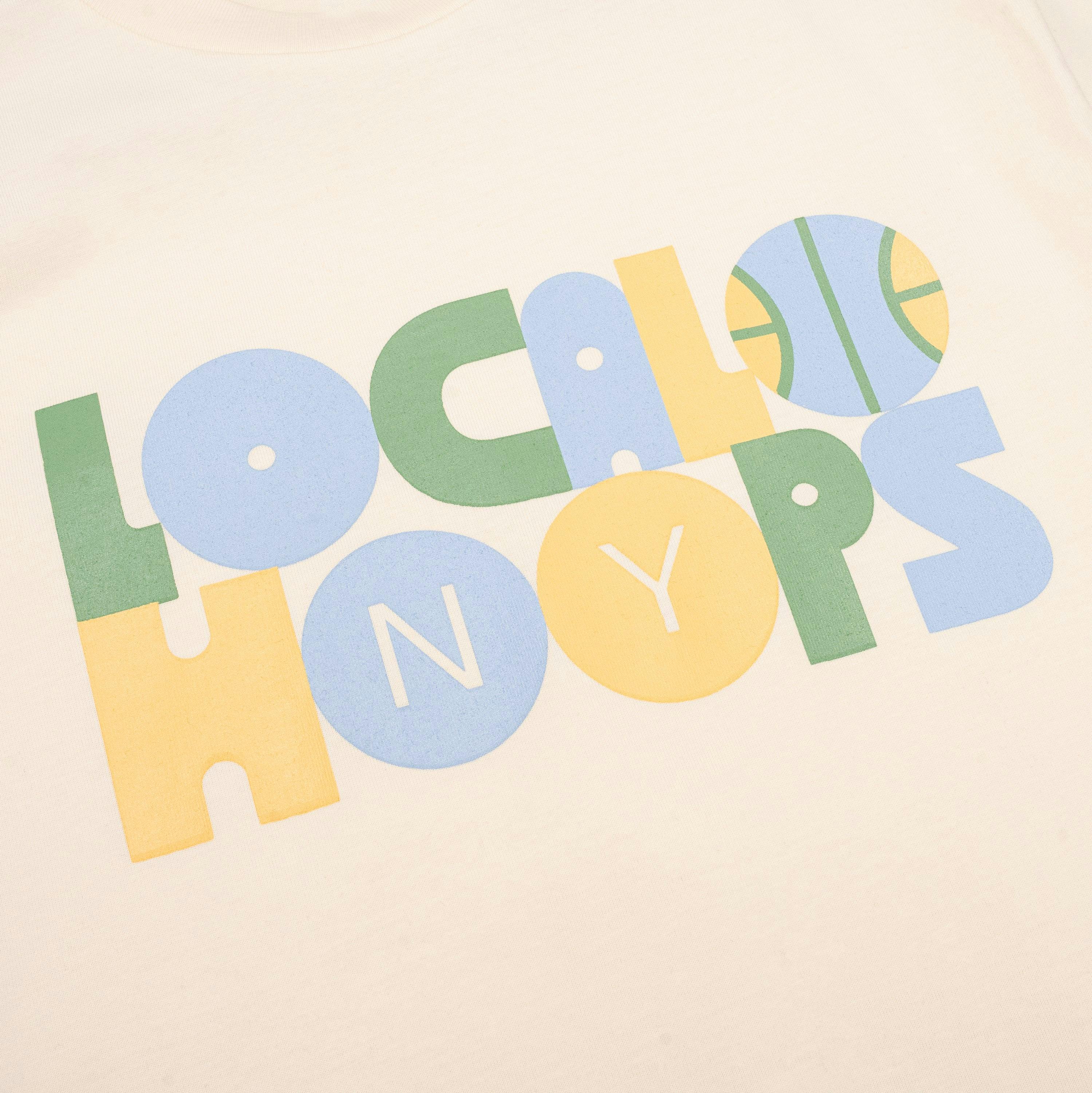 Kids Ecru Block Logo Tee