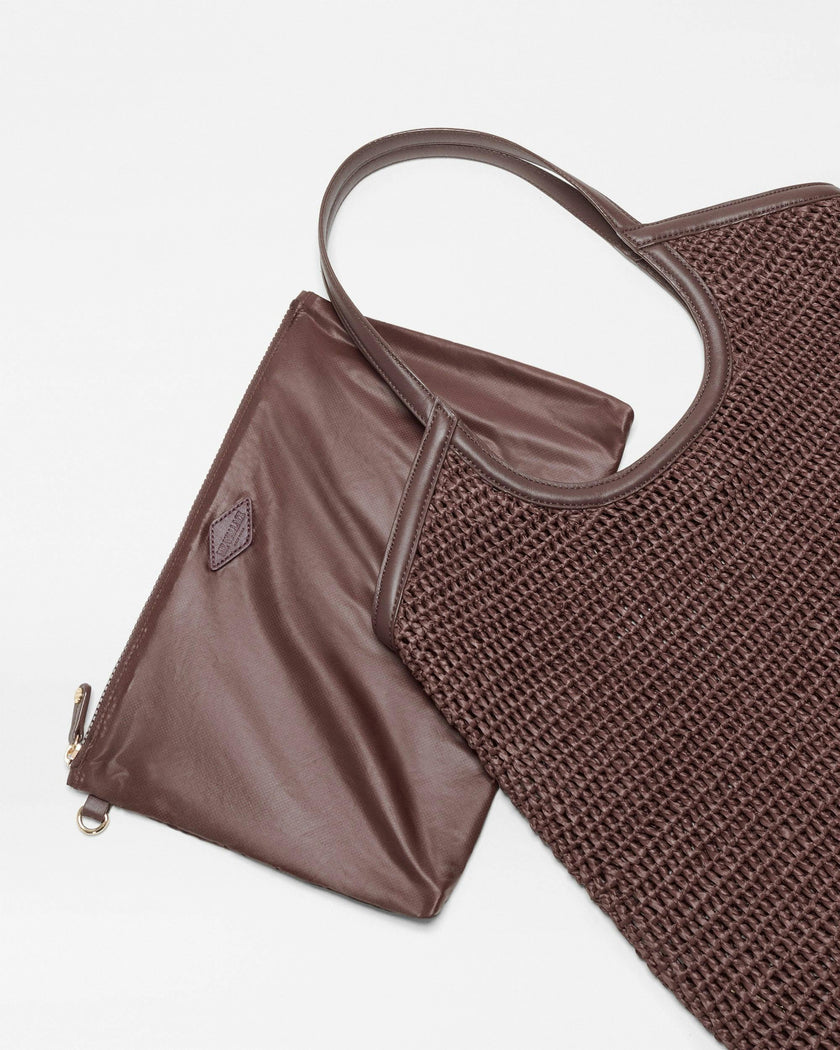 Brown Crochet Large Crochet Georgica Tote