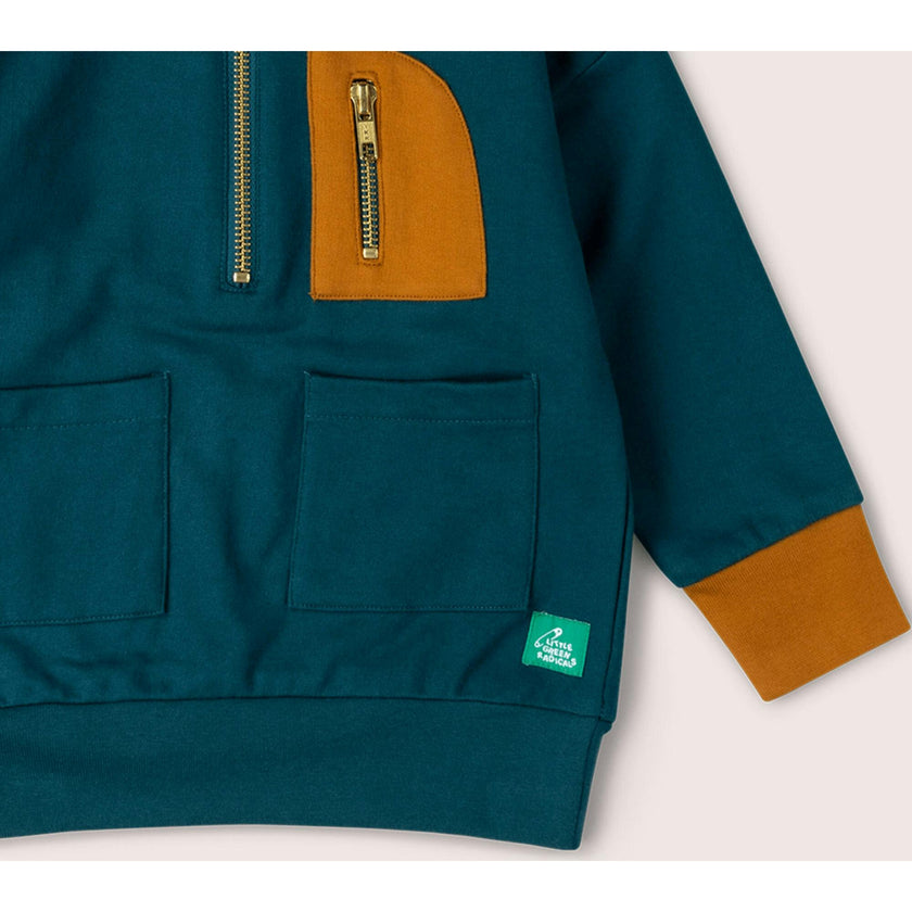Atlantic Deep Quarter Zip Hoodie, Blue