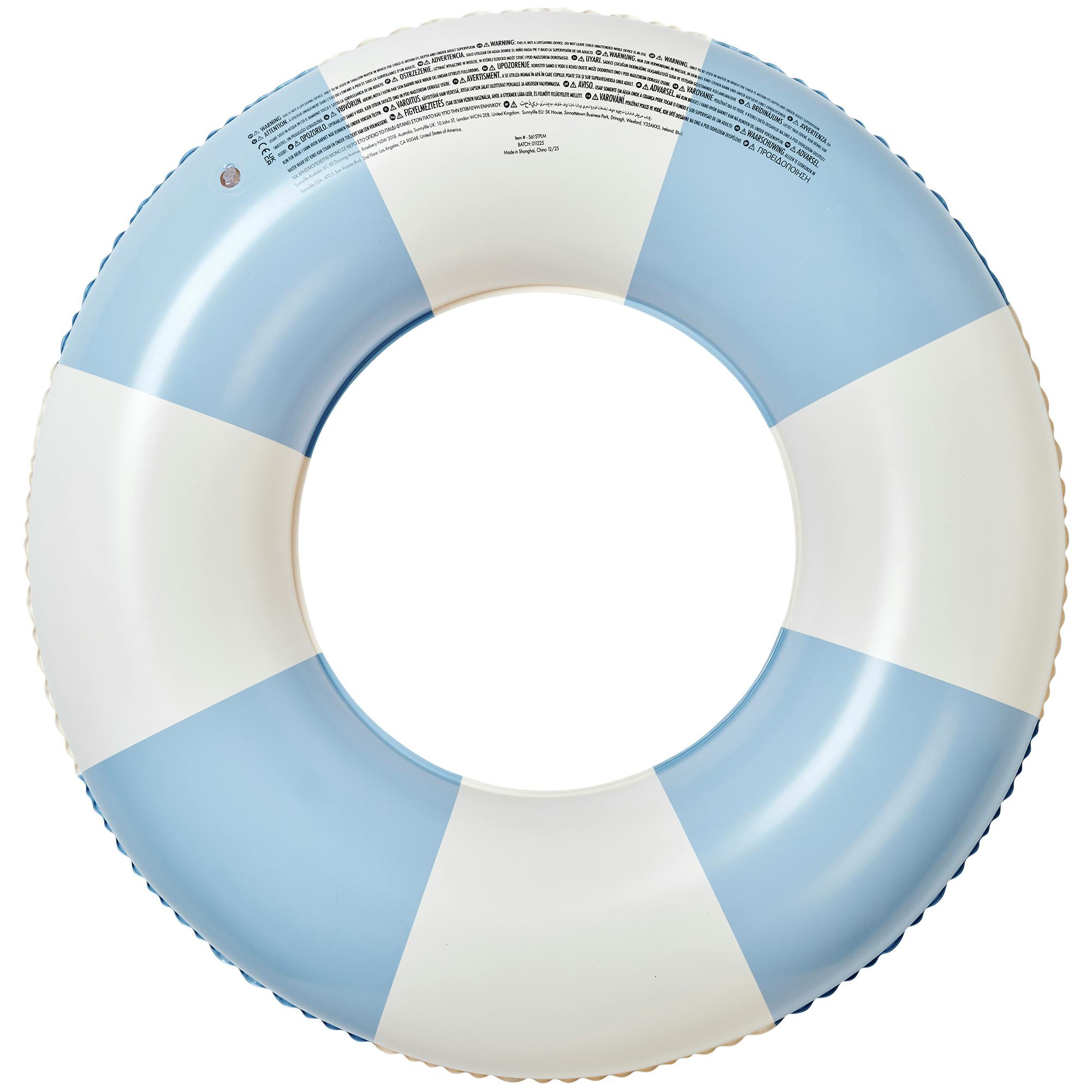 Slim Tube Pool Ring: La Mer Med Blue