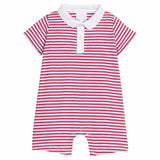 Peter Pan Polo Romper - Americana Stripe